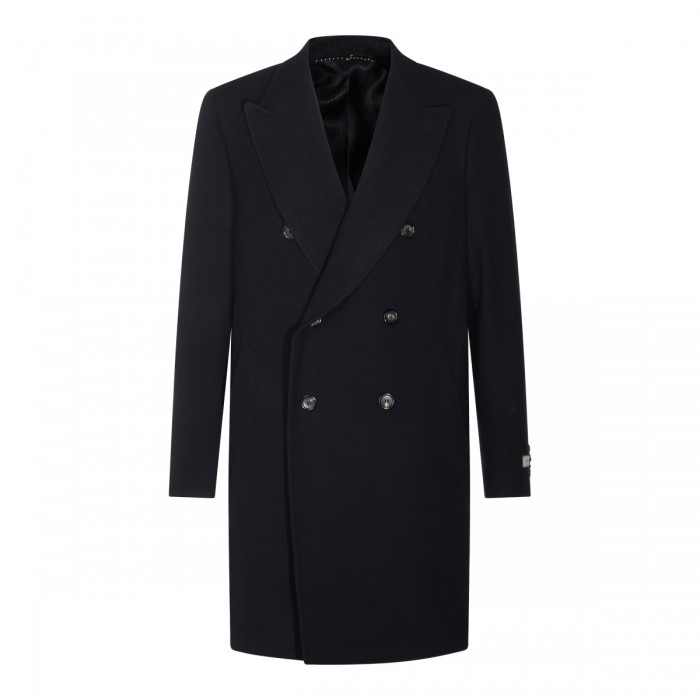 DARK BLUE WOOL COAT