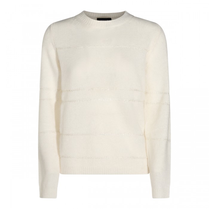 WHITE WOOL KNITWEAR